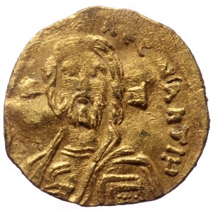 Justinian II. AV, Solidus. (Gold, 1.37 g. 14 mm.) Constantinople. 685-695 AD.