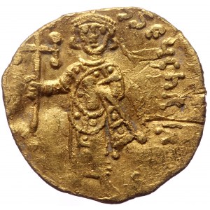 Justinian II. AV, Solidus. (Gold, 1.37 g. 14 mm.) Constantinople. 685-695 AD.