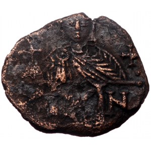 Constantine VI and Irene, AE, Follis (Bronze, 2.35 g. 20 mm.) Constantinople. 780-797 AD.