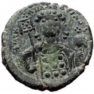 Michael VII, AE, Follis. (Bronze, 8.67 g 27 mm) Constantinople. 1071-1078 AD.