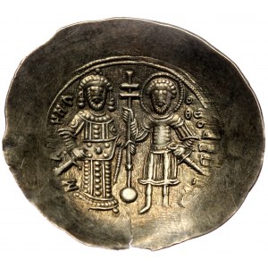 Manuel I, EL, Aspron Trachy. (Electrum 4.54 g. 32 mm.) Constantinople. 1143-1180 AD.