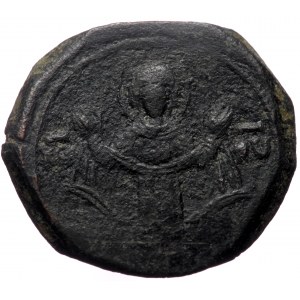 Isaac II Angelus, AE, Tetarteron (Bronze, 3.53 g 20 mm) Constantinople. 1185-1195 AD.