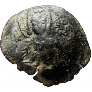 Alexius III Angelus Comnenus (?), BI, Aspron Trachy (Billon, 1.41 g. 24 mm.) Constantinople. 1195-1197 AD.