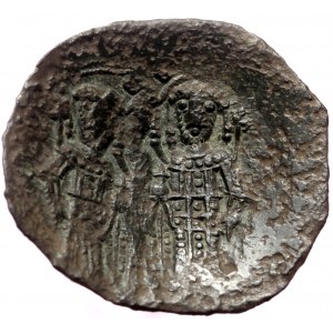 Alexius III Angelus Comnenus (?) BI, Aspron Trachy (2.02 g. 23 mm.) Constantinople. 1195-1197 AD.