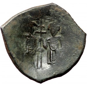 Theodore I Comnenus-Lascaris, Aspron Trachy (Bronze, 4.08 g. 25 mm.) Nicaea, 1208-1222 AD.