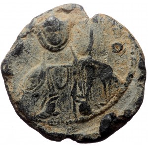 Byzantine Lead Seal (Lead, 13.62 g. 25 mm.) (10th-11th century)