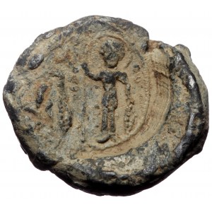 Byzantine Lead Seal (Lead, ) Leo, sebastos (11th century, second half)