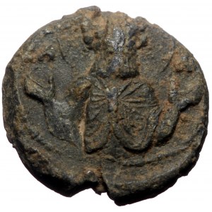 Byzantine Lead Seal (Lead, 9.57 g. 21 mm.) the laura of St. Sabas (11th-12th century)