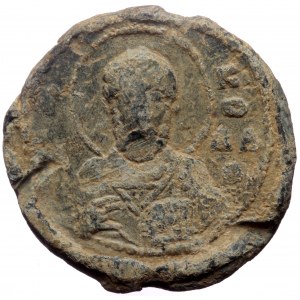 Byzantine Lead Seal (Lead, 9.97 g. 24 mm.) (11th century)