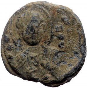 Byzantine Lead Seal (Lead, 5.97 g. 20 mm.) (11th century)