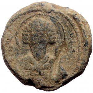 Byzantine Lead Seal (Lead, 11.95 g. 24 mm.) (11th century)