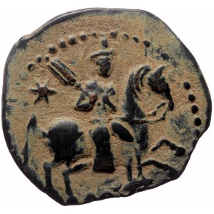 Seljuks, Rum. Rukn al-Din Sulayman II, as Malik, AE, Dirham. (Bronze, 7.08 g. 26 mm).1193-1196 AD / 589-592 AH.