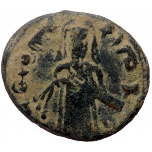 Islamic, Umayyad Caliphate. Abd al-Malik ibn Marwan, AE, Fals. (Bronze, 3.31 g. 19 mm). 685-705 AD / 65-86 AH.