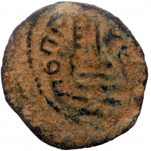 Islamic, Umayyad Caliphate. Abd al-Malik ibn Marwan, AE, Fals. (Bronze, 1.23 g. 19 mm). 685-705 AD / 65-86 AH.