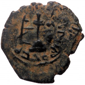 Islamic, Umayyad Caliphate. Abd al-Malik ibn Marwan, AE, Fals. (Bronze, 2.93 g. 22 mm). 685-705 AD / 65-86 AH.
