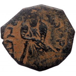Islamic, Umayyad Caliphate. Abd al-Malik ibn Marwan, AE, Fals. (Bronze, 2.88 g. 21 mm). 685-705 AD / 65-86 AH.