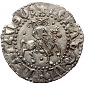 Levon II. AR, 1 Tram, (Silver, 2.56 g. 22 mm.) Cilician Armenian. Ayas. 1270-1289 AD.