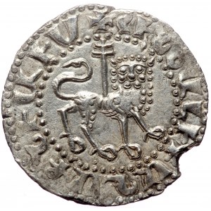 Levon II. AR, 1 Tram, (Silver, 2.56 g. 22 mm.) Cilician Armenian. Ayas. 1270-1289 AD.