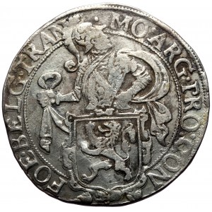 Leeuwendaalder or Lion Daalder. AR, 1 Daalder (Silver, 26.81 g. 40 mm.) Netherlands. 1628 AD.