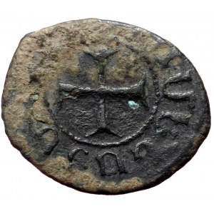 Armenia, Cilician Armenia. Royal. Levon V, AE, Pogh (Bronze, 1.32 g. 15 mm.) 1374-1393 AD.