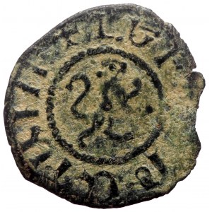Armenia, Cilician Armenia. Royal. Levon V, AE, Pogh (Bronze, 0.80 g. 16 mm.) 1374-1393 AD.