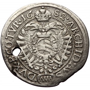 Austria, Holy Roman Empire. Leopold I, AR, 6 Kreuzer (Silver, 2.85 g. 21 mm.) 1658-1705 AD. Vienna. 1682.