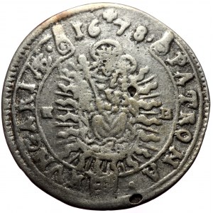 Hungary. Leopold I, AR, 15 Krajczar. (Silver, 5.12 g. 29 mm.) 1658-1705 AD.