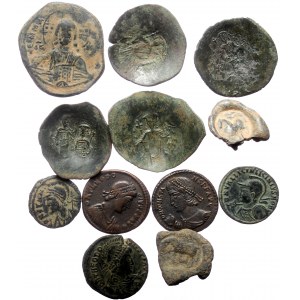 12 Ancient AE coins (Bronze, 58,82g)