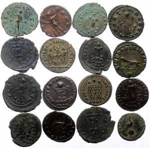 16 Roman AE coins (Bronze, 50.33g)