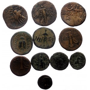 11 Greek AE coins (Bronze, 58.37g)