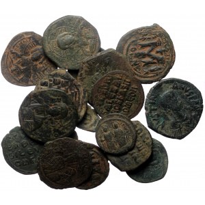 17 Byzantine AE coins (Bronze, 133,59g)