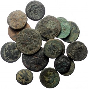 18 Ancient AE coins (Bronze, 89,64g)
