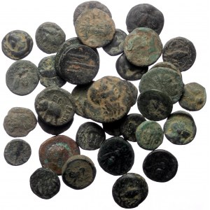 35 Ancient AE coins (Bronze, 49,97g)