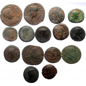 15 Ancient AE coins (Bronze, 77,19g)