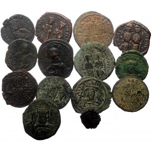 14 Byzantine AE coins (Bronze, 122,22g)