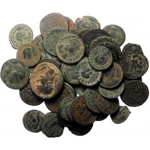 50 Roman AE coins (Bronze, 199.74g)