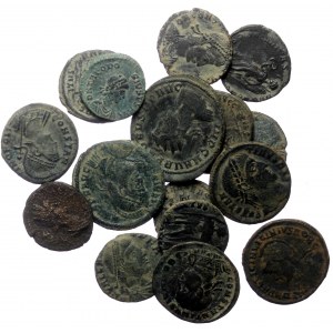 16 Roman AE coins (bronze, 30,64g)