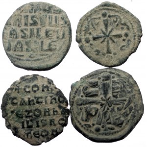 4 Byzantine AE coins (Bronze, 34,26g)