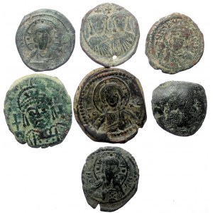 7 Byzantine AE coins (Bronze, 40,22g)