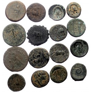 16 Greek AE coins (Bronze, 87,42g)