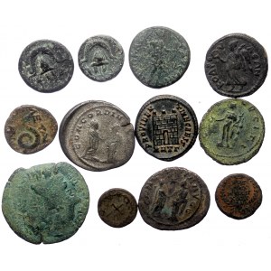 12 Greek AE coins Bronze, 44,56g)