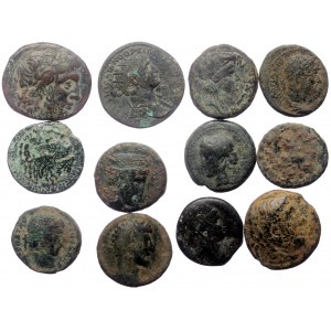 12 Greek AE coins (Bronze, 84,12g)