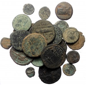 30 Roman AE coins (bronze, 73,24g)