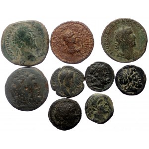 9 Ancient AE coins (Bronze, 113,15g)