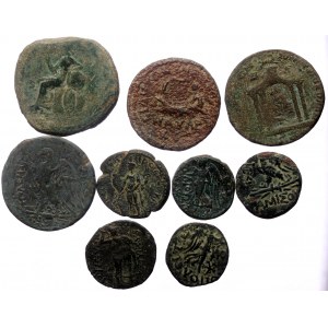 9 Ancient AE coins (Bronze, 113,15g)