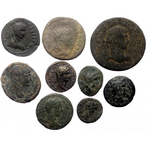 9 Ancient AE coins (Bronze, 73,48g)