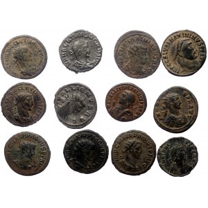 12 Roman AE coins (Bronze, 40,72g)