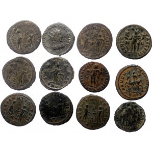 12 Roman AE coins (Bronze, 40,72g)