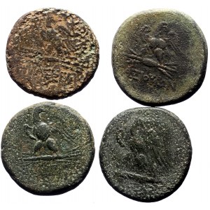 4 AE Greak coins (Bronze, 72,67g)