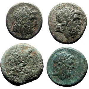 4 AE Greak coins (Bronze, 76,46g)